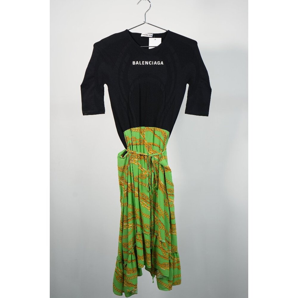Balenciaga Spell Out Dress Chain Skirt